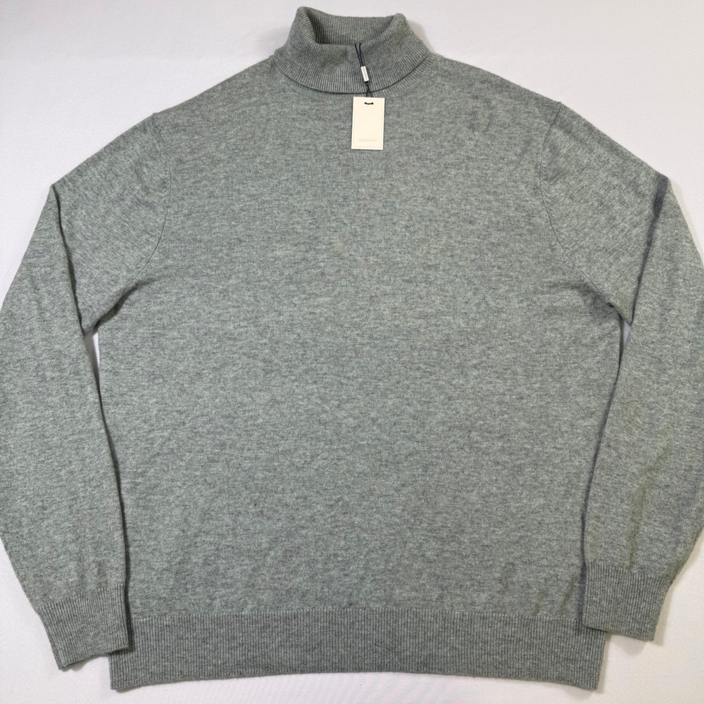 SuitSupply Turtleneck Sweater Men XXL Mint Green Wool Cashmere Luxury Preppy NEW